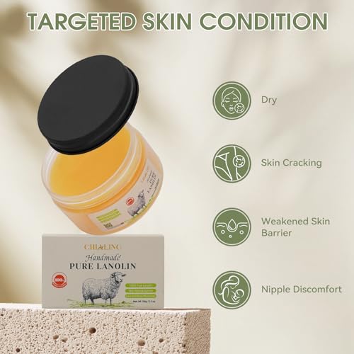 3.5 Ounce Pure Australian Lanolin Cream - Natural Moisturizer for Dry Skin & Nipple Relief