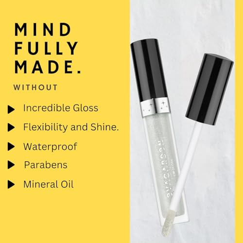 EVAGARDEN Diamond Lip Gloss - Concentration of Pearls Gives Dazzling Shine - Light and Moisturizing Film with Excellent Hold - Spreads Evenly with No Stickiness - 855 Clubber - 0.09 oz