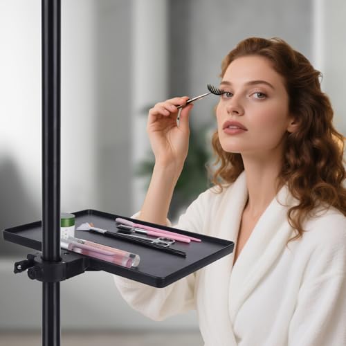 Lash Tray Holder 10.6 x 8 inches, Adjustable Lash Trays for Lash Extensions Lash Trays Organizer Adjustable Plastic Essential Organizer Stand for Lash Techs Mirror Tablet Holder for Salon or Homes Use