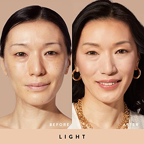 LAURA GELLER Quench-n-Tint Hydrating Lightweight Tinted Moisturizer, Light + Latex-Free Full Face Makeup Blending Sponge - Sheer Foundation for Daily Use