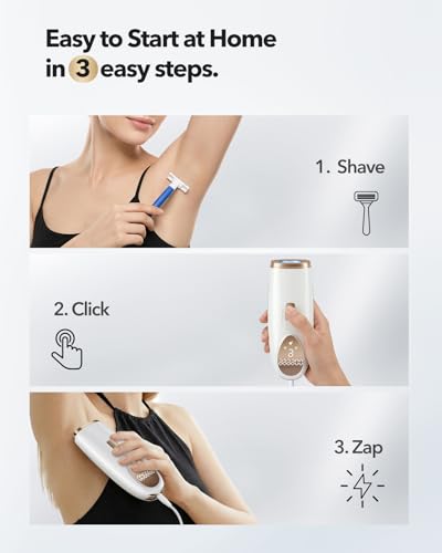 Laser Hair Removal Device for Women with Ice Cooling - White