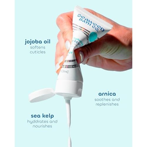 Seaweed Bath Co. Ultra-Hydrating Hand Rescue Moisturizing Cream - Coconut Water Scent - Sustainably Harvested Seaweed, Sea Kelp, Arnica to Soothe Dry, Rough Skin - 2 oz