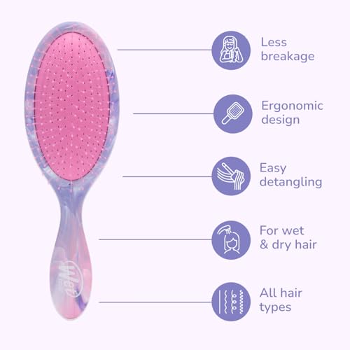 Wet Brush Original Detangler Hair Brush, Pink (Desert Afterglow), Ultra-Soft IntelliFlex Bristles, Detangling Bristles Glide Through Tangles (Wet Dry & Damaged Hair), Women & Men (Pack of 2)
