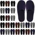 Geyoga Disposable Slippers for Guests Bulk - Medium Dark Colors, 24 Pairs