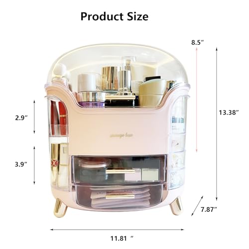 Upgrade Large Makeup Organizer Countertop Vanity Organizer Cosmetic Organizer Makeup Storage Box Bathroom Counter Organizer Perfume Skincare Organizers Gift Women Clear Design Easy Visibility