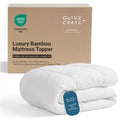Queen White Pillow Top Mattress Topper - Olive + Crate, 21-Inch Pocket