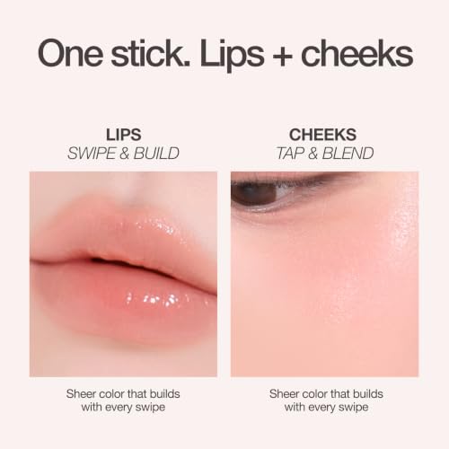 TIPTOE Jelly Stick Lip & Cheek Balm #001 Toeshoes Hydrating Multi-Use Makeup