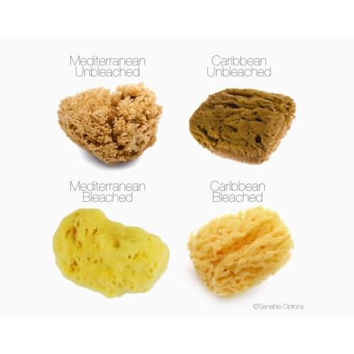 FacialCare Exfoliating Sponge, for A Deep Down Facial Scrub. Natural, Hypoallergenic, Zero Waste. Premium Mediterranean Sea Sponges. (Golden Yellow, Cardboard Box)