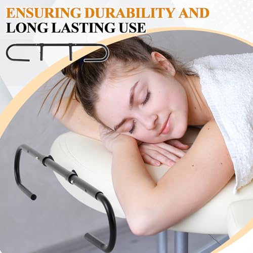 Blulu 2 Pcs Massage Paper Roll Holder for Massage Tables Adjustable from 24" to 30" Width, with Rubber Band for Paper Roll Fixed