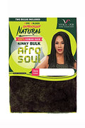 Natural Afro Curl Kinky Bulk Hair Extension - 16 Inch, 5.8 Ounce, Unprocessed Human Hair