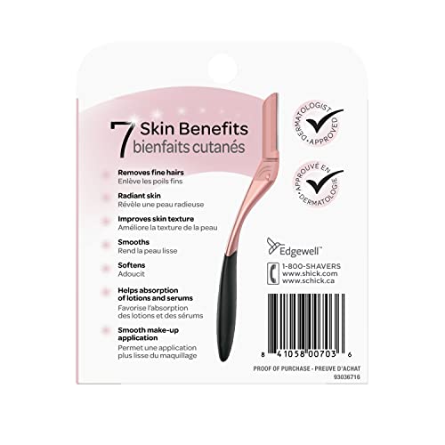 Schick Hydro Silk Dermaplaning Wand Refill Blades - Pack of 6, Professional-Style