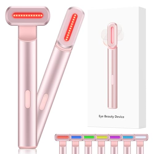 7 Colors LED Light Therapy Wand for Face & Neck - Microcurrent Anti-Aging Device