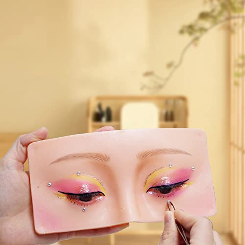 Bueuo 3-Piece Makeup Practice Face Board – 3D Realistic Mannequin with Half Board (Black/Yellow/White) for Beginners & Pros
