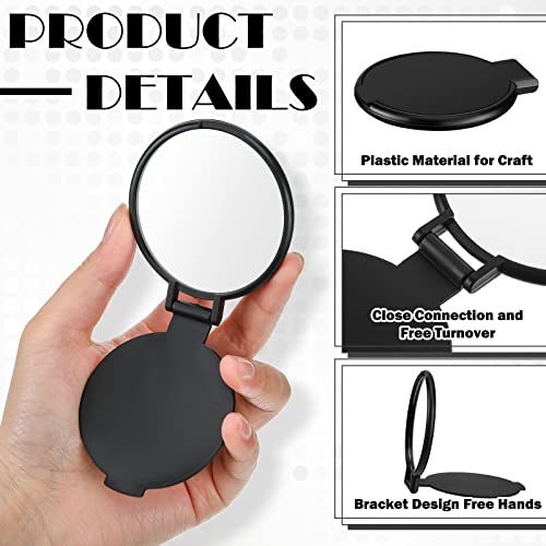 150 Pack Compact Pocket Mirrors Bulk Round Makeup Mirrors Black & White
