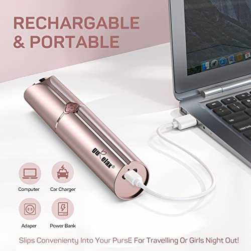 Hair Removal Device, Facial Hair Removal for Women- Gurelax Womens Hair Remover Painless Face Hair Removal/Shavers for Chin Upper Lip Peach Fuzz-Included 4 x Replacement Heads
