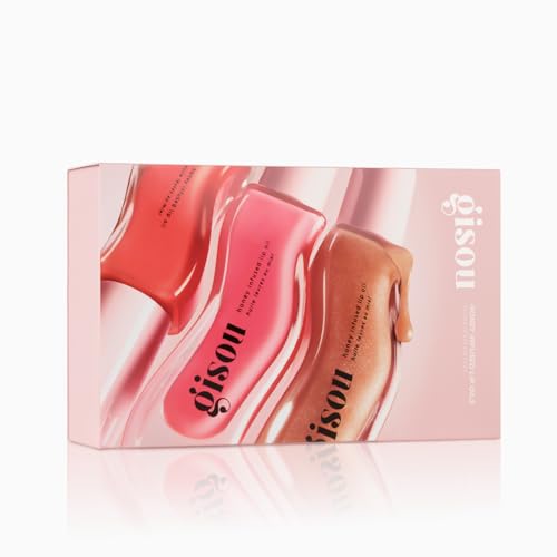 Gisou Honey Infused Lip Oils Gloss Hour Edition - Trio Pack, Hydrating Non-Sticky Lip Gloss Set
