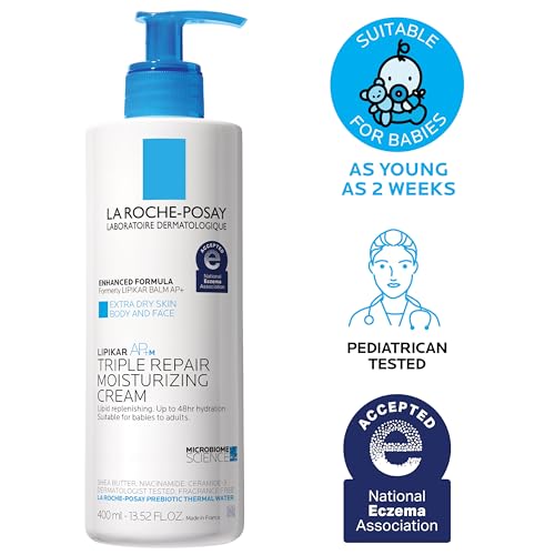 La Roche-Posay Lipikar AP+MAX Triple Repair Moisturizing Body & Face Cream 13.52 oz with Cleansing Oil