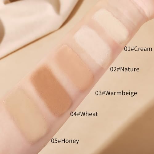 Face Foundation Contour Stick - Long-Wear, Lightweight Brightening Concealer Makeup, 2 In 1 Foundation Stick With Brush - For All Skin Types