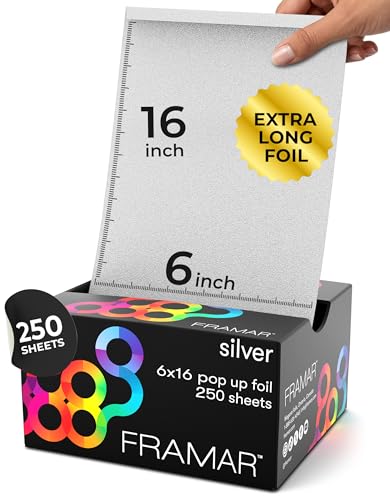 FRAMAR Silver Hair Foils 6x16” Extra Large Non-Slip Highlighting Sheets