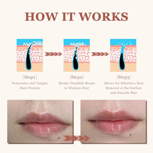 Painless Face Hair Removal Cream Kit with Post-Care Calming Cream for Women, Flawless Facial Depilatory Cream for Chin Upper Lip Sensitive Skin 4 Min Hair Removal At Home w/Spatula, 2.37 fl.oz