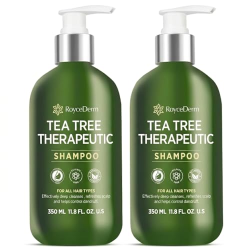 Roycederm Tea Tree Anti-Dandruff Shampoo 2 Pack for Dry Itchy Scalp