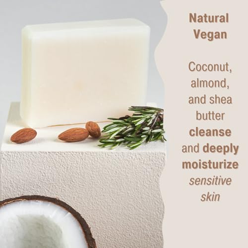 All Natural Rosemary Soap Bar (Pack of 2) ? Natural Soap for Women and Men for Body, Face, and Hands | Handmade Bath Soaps | Coconut & Almond Oils with Shea Butter