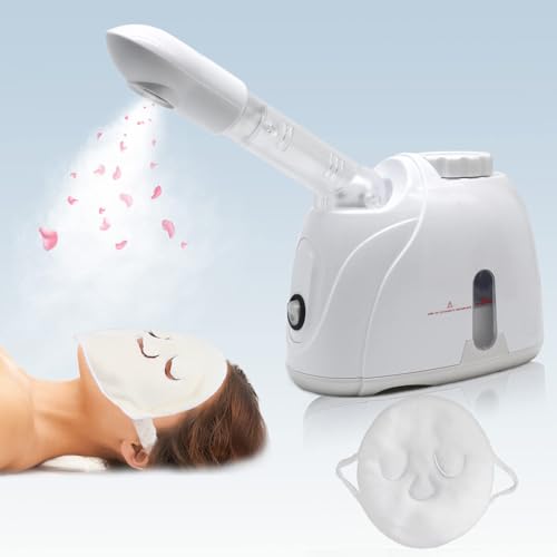 Facial Steamer Nanometer Fine Mist for Facial Deep Cleaning with Towel, 360¡Æ Rotating Arm, Deep Cleaning Home Spa Device for Personal Care, Face Steamer for Facial