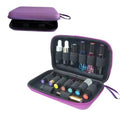 BLIRITEL Essential Oils Organizer Bag, Hard Shell Essential Oil Carrying Case for 15 Bottles, EVA Essential Oil Travel Case for 5ml,10ml Standard and Roller Bottles (Purple)