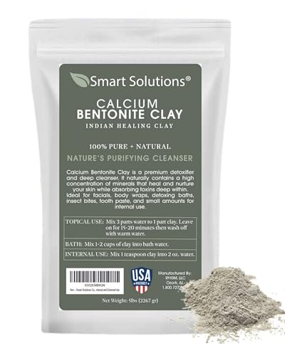 Calcium Bentonite Clay 80 Ounce - Pure Detox & Skincare Clay for Masks