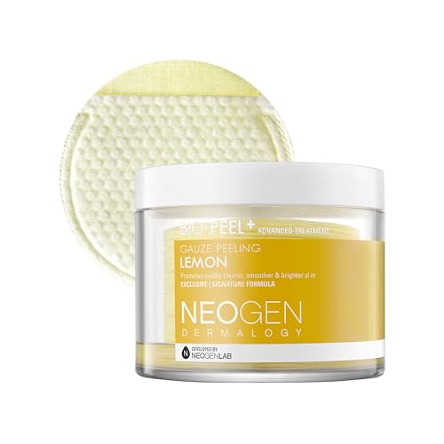 NEOGEN Dermalogy Bio-Peel Gauze Peeling Lemon 30 Count - Powerful Exfoliating Pads with Lemon AHA, Brightening & Smoothing