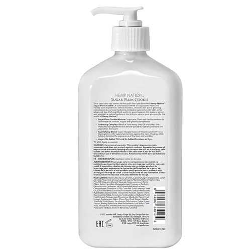 Hemp Lotion with Sugar Plum Cookie Scent - 18 oz Moisturizer
