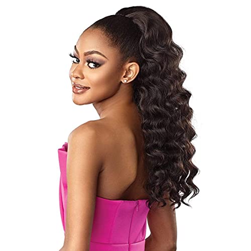 Sensationnel Instant Weave Half Wig T1B/4 - Synthetic High Heat Fiber, Adjustable Cap