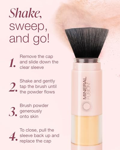 Mineral Fusion Mineral Brush-On SPF 30 Sunscreen Face Powder 0.14oz New