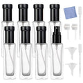8PCS 20ml Perfume Spray Bottle, Mini Portable Travel Glass Square Spray Bottle,Small Fine Mist Spray Bottle, Refillable Glass Spray Bottle, Sample Spray Bottle (Black, 20ml)