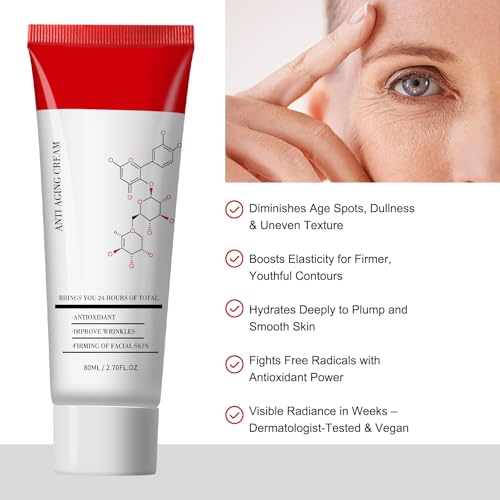 Skincare All In One Anti Aging Cream, Face Moisturize Cream, Facial Firming cream, Skin Tightening Cream for Face Fine Lines, Dark Circles, Suit for All Skin Types 2.7fl.oz