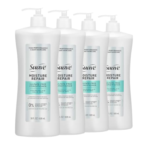 Suave Moisture Repair Conditioner Set - Sulfate-Free Hydrating Hair Care, 28 fl oz, 4 Count