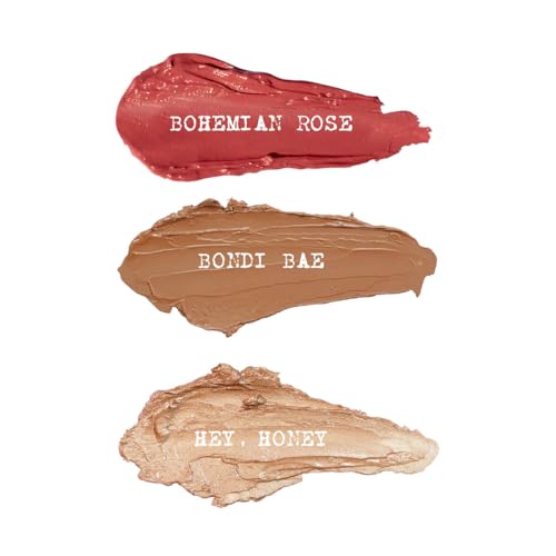 Mini Makeup Kit with Cream Blush, Bronzer & Highlighter - Travel Size