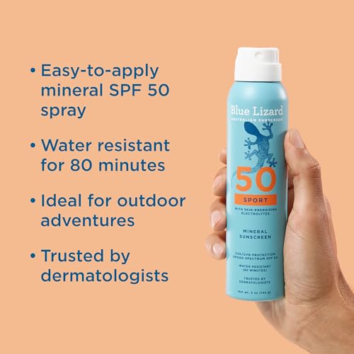 Blue Lizard Mineral Sunscreen Spray SPF 50+ Water-Resistant Vegan 2-Pack