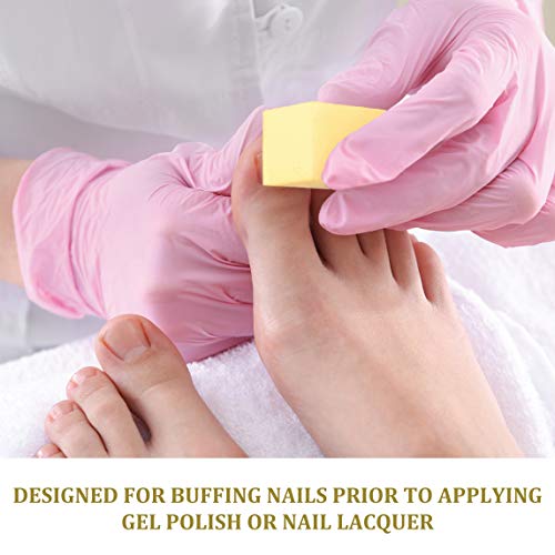 ForPro Professional Collection Yellow Pedicure Block, 220/220 Grit, Three-Sided Pedicure Nail Buffer, 3.75¡±L x 1¡±W x 1¡±H, Yellow, 15-Count (Pack of 4)