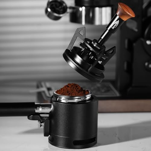 IKAPE 54mm Espresso Coffee WDT Tool with Adjustable Needle & Funnel - Black