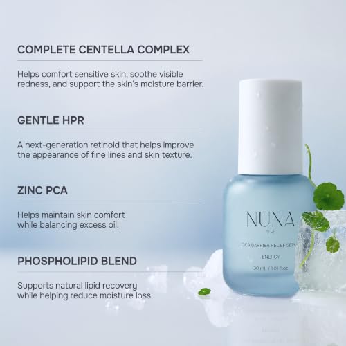 NUNA Cica Barrier Relief Serum for Sensitive Skin with Centella & HPR - 1.01 fl oz