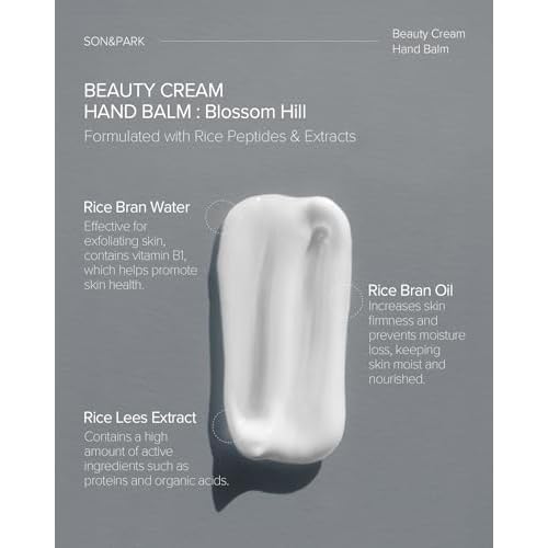 SON&PARK Beauty Water Vegan Hand Balm Cream, Instant Relief Moisturizing Hand Lotion, Shea Butter, Fragrance Hand Balm, On-the-Go Hydration & Protection (50mL, 1.69fl.oz) (1.69fl.oz, Blossom Hill)