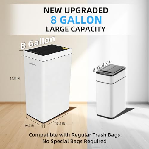 8 Gallon Touchless Trash Can with Motion Sensor and Auto Bagging - Standard