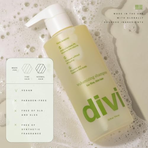 Divi Volumizing Shampoo for Fine Thin Hair 34 fl oz - Postbiotics & Nourishing Formula