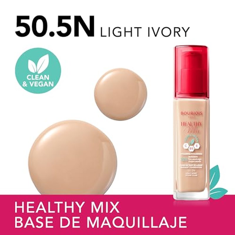 Bourjois Healthy Mix Clean and Vegan Foundation 30ml - 50.5N Light Ivory