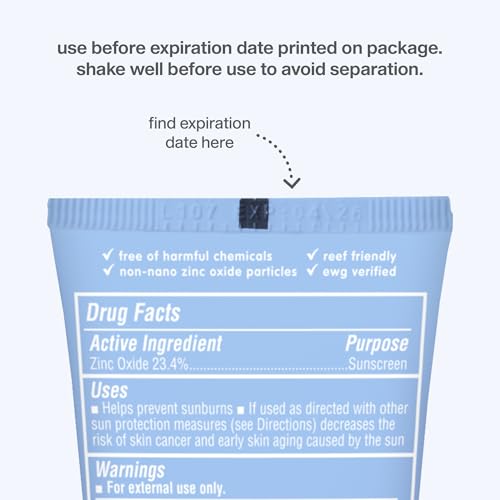 Mineral Sunscreen SPF 30 with Zinc Oxide - Vegan, Water-Resistant, 3 Fl Oz