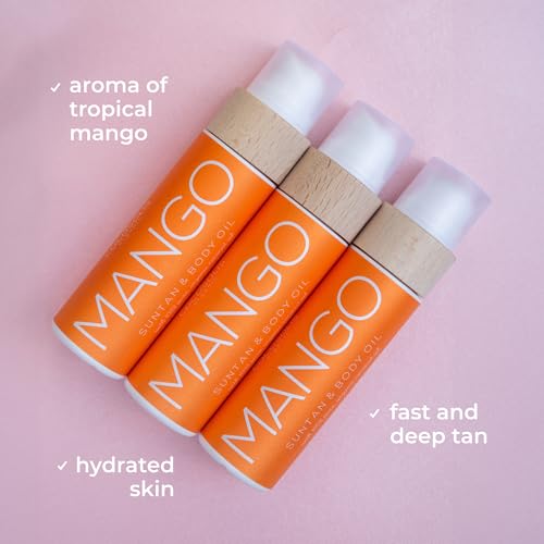 Cocosolis Organic Mango Tanning Lotion 6.76 Fl Oz - Fast Sun & Indoor Tan Oil with Vitamin E & Natural Oils