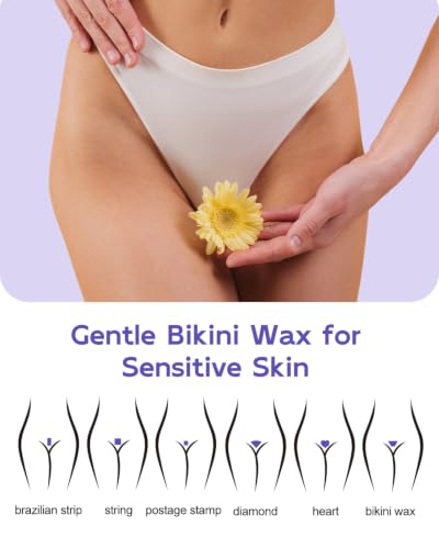 Waxfans Mini Purple Wax Kit & Facial Wax Beads for Sensitive Skin, Adjustable Temp, 400g