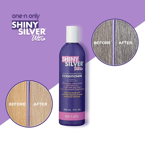 Silver Color-Enhancing Hair Conditioner for Gray & Blonde Hair - 2 Pack 12oz