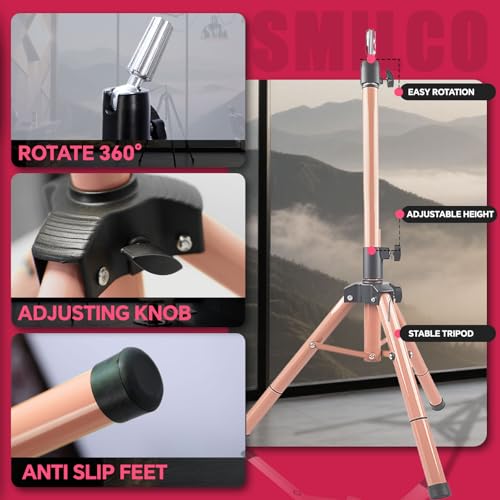 44.9 Inch Adjustable Mannequin Head Stand Tripod for Cosmetology & Wigs - Heavy Duty